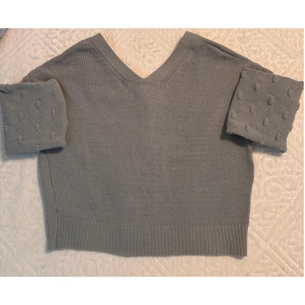 Moon & Madison Cardigan Womens Size L Green Casual Knit V Neck Layer Essential - Picture 4 of 12